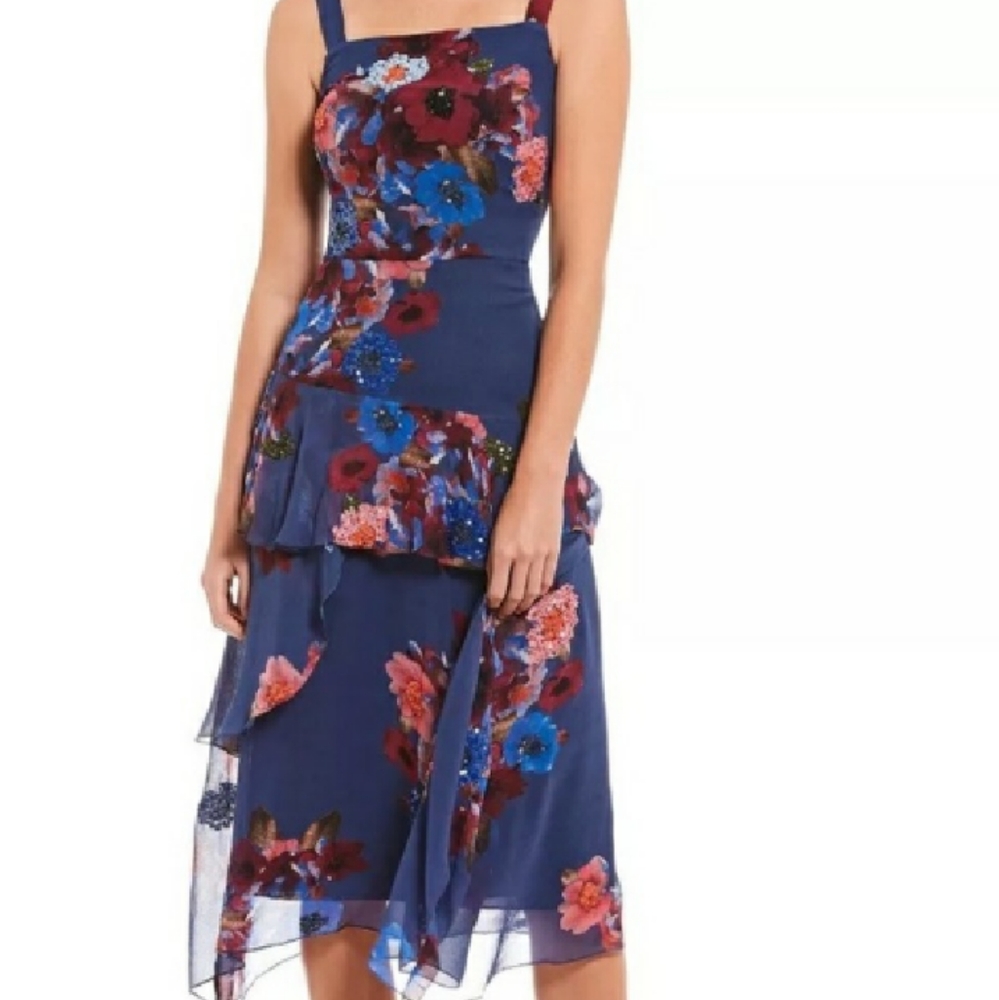 Nicole Miller Collection asymmetrical line dress sz 4